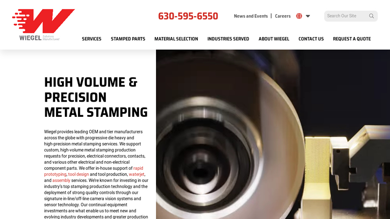 High Precision & Volume Metal Stamping - Metal Stamping Manufacturer | Wiegel