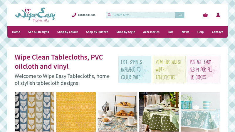 Wipe Clean Tablecloth | PVC Tablecloth | Wipe Easy Tablecloths UK
