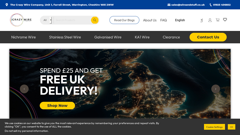 The Crazy Wire Company | Buy Mesh and Wire Materials