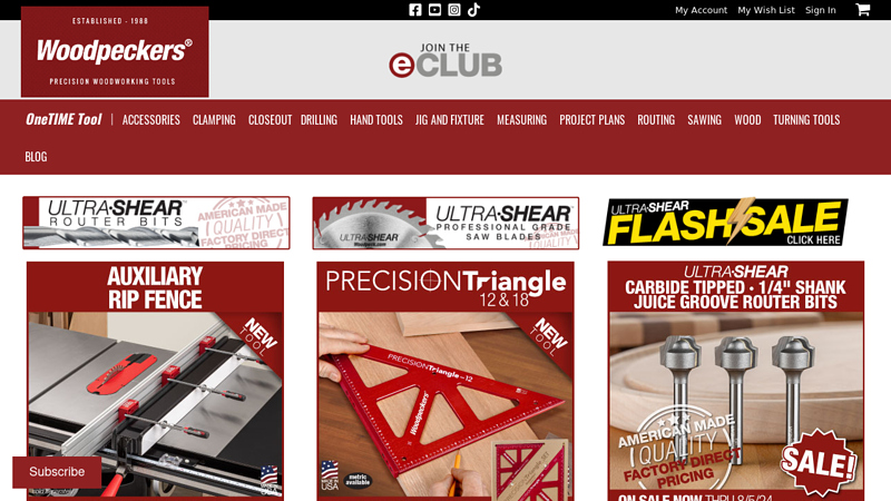 Woodworking Tools Designed and Made in USA | Woodpeckers