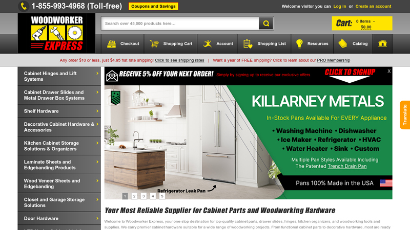 Cabinet Parts: Hardware & Supplies | Woodworker Express