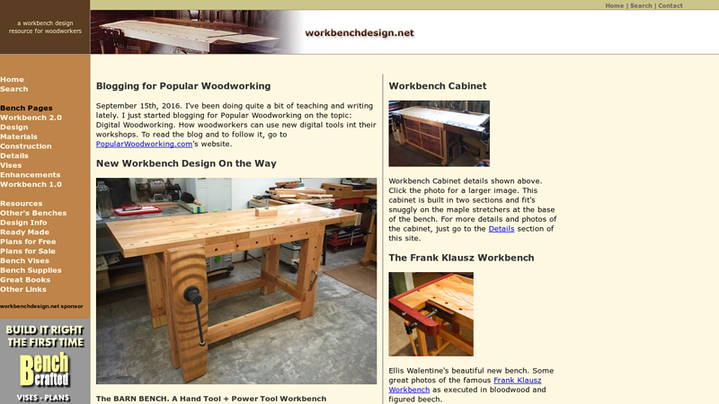 Workbench Design Home Page