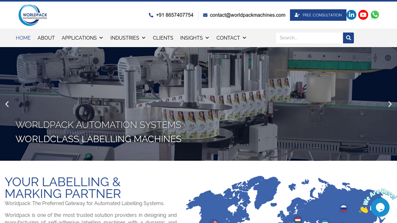 Sticker Labelling Machines Manufacturer - Worldpack Automation Systems