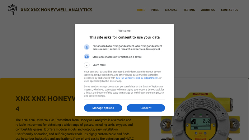 XNX XNX Honeywell Analytics Universal Gas Transmitter