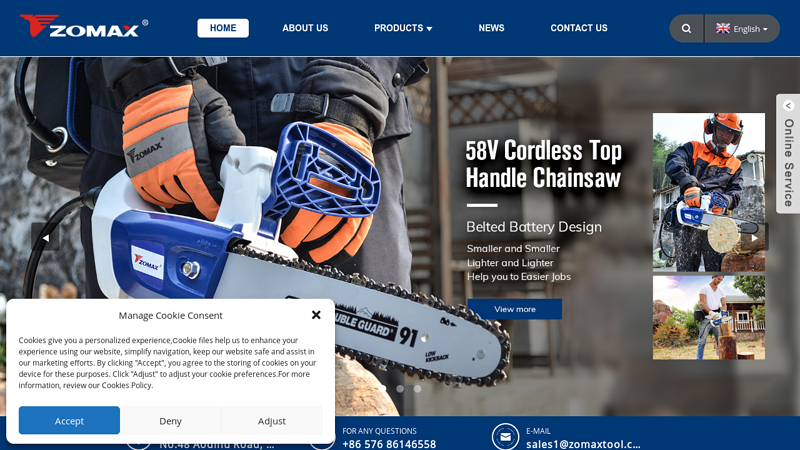 Petrol Chainsaw, Brush Cutter, Leaf Blower - ZOMAX GARDEN MACHINERY